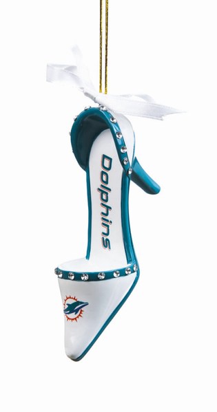 Item 420533 Miami Dolphins High Heel Shoe Ornament