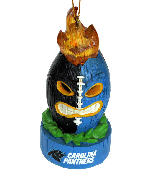 Item 420699 Carolina Panthers Lit Team Tiki Ball Ornament