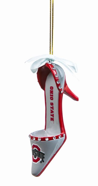 Item 420843 Ohio State University Buckeyes High Heel Shoe Ornament