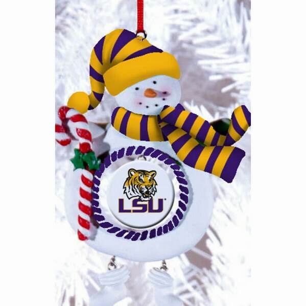 Item 420902 Louisiana State University Tigers Snowman Ornament