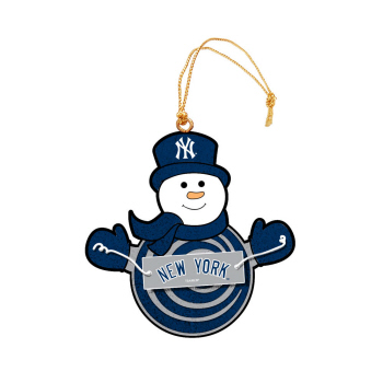 Item 420973 New York Yankees Snowman With Sign Ornament