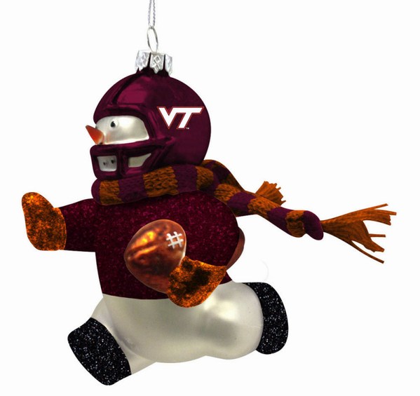 Item 421068 Virginia Tech Hokies Snowman Player Ornament