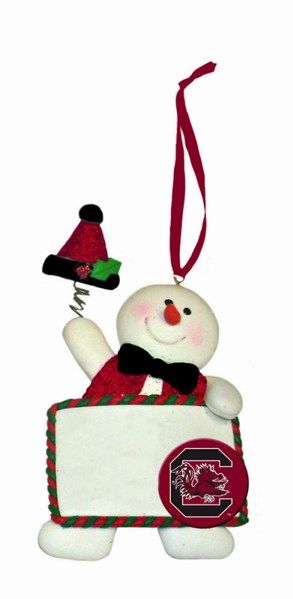 Item 421127 University of South Carolina Gamecocks Personalizable Snowman Ornament
