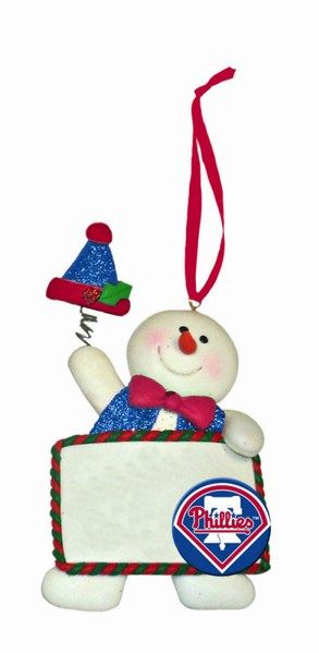 Item 421133 Philadelphia Phillies Personalizable Snowman Ornament