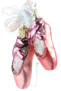 Item 425071 Pair of Pink Ballet Slippers Ornament