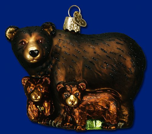 Item 425237 Brown Bear With Cubs Ornament