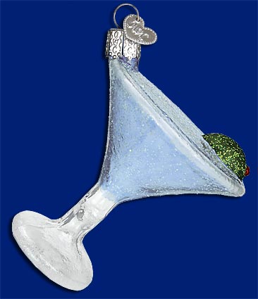Item 425694 Martini With Olive Ornament