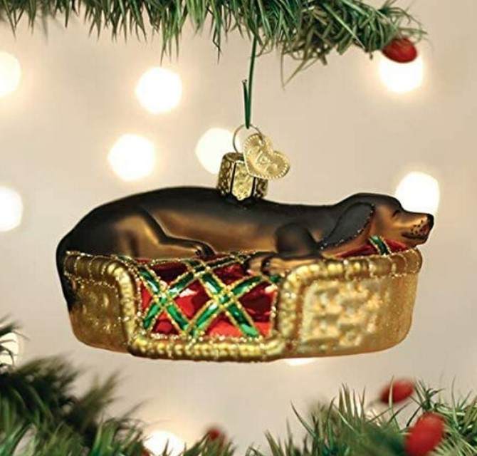 Item 426230 Sleepy Dachshund Ornament
