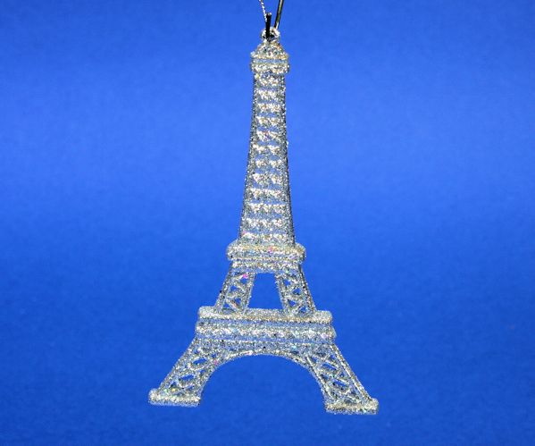 Item 431238 Silver Eiffel Tower Ornament