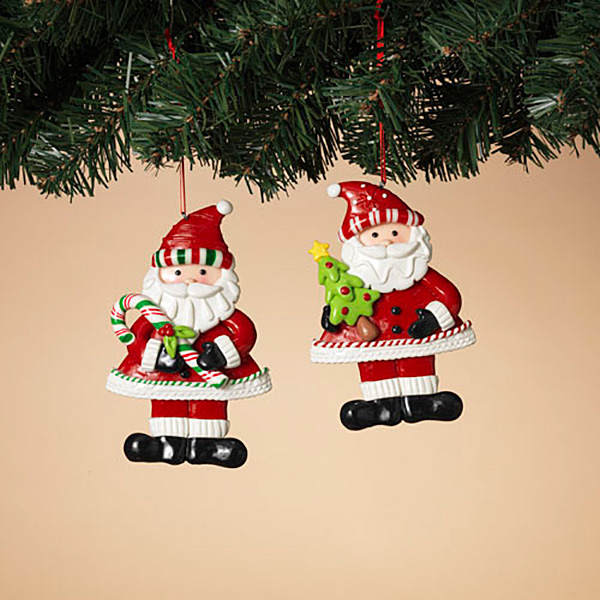 Item 431259 Santa Holding CandyCane/Tree Ornament
