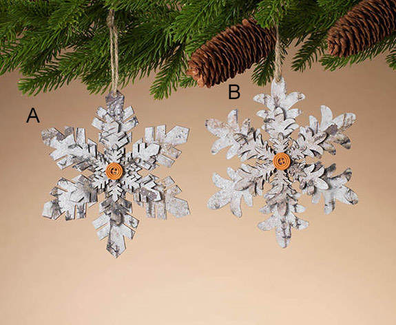 Item 431308 Paper Birch Snowflake Ornament