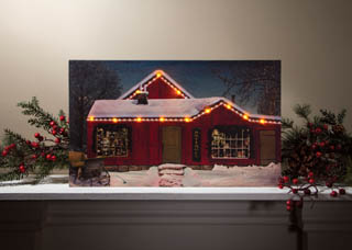 Item 455254 Lighted Christmas Storefront Canvas Print