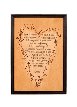 Item 455267 Love Is Patient Stitchery Wall Hanging