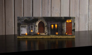 Item 455438 Lighted Halloween Doorways Canvas Print