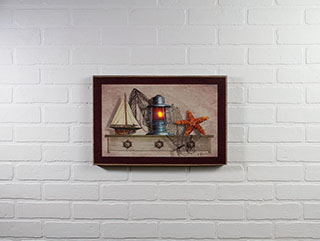 Item 455479 Lighted Sailboat/Lantern/Starfish Canvas Print