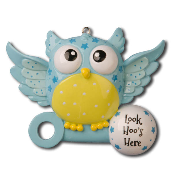 Item 459059 Blue Baby Owl Ornament
