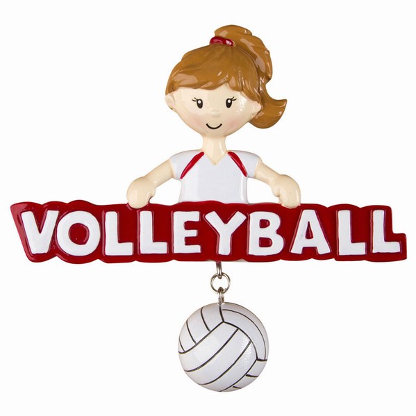 Item 459174 Girl Volleyball Player With Ball Ornament