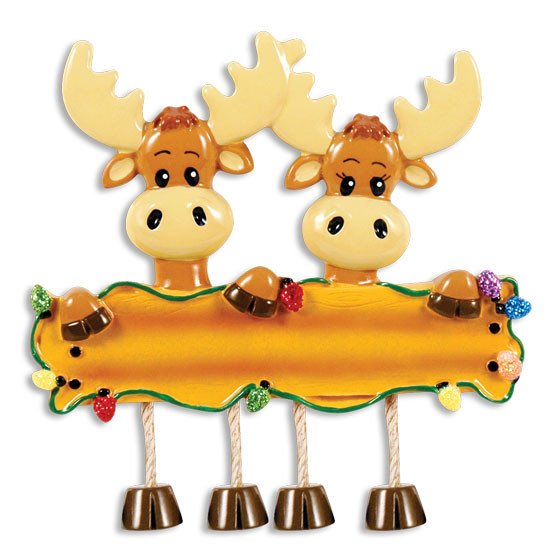 Item 459260 Personalizable Moose Couple Ornament