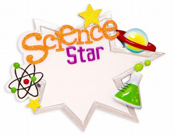 Item 459322 Science Star Sign With Planet, Atom, & Beaker Ornament