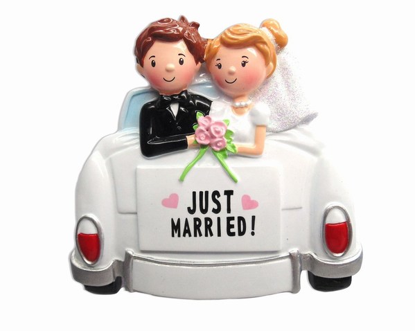 Item 459405 Just Married Car Ornament