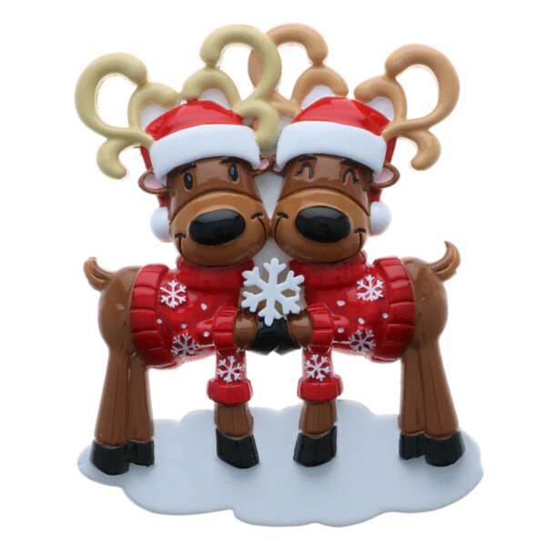 Item 459600 Mr And Mrs Reindeer Family Of 2 Ornament