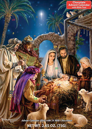 Item 473012 Shining Light Nativity Chocolate Advent Calendar