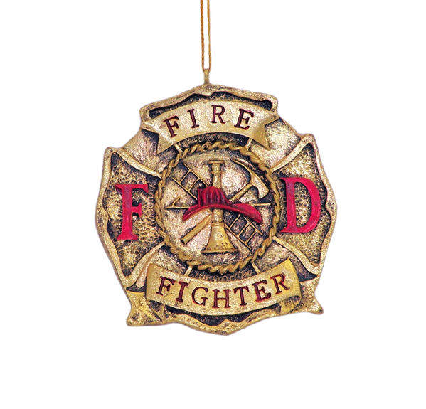 Item 483550 Fire Fighter Emblem Ornament