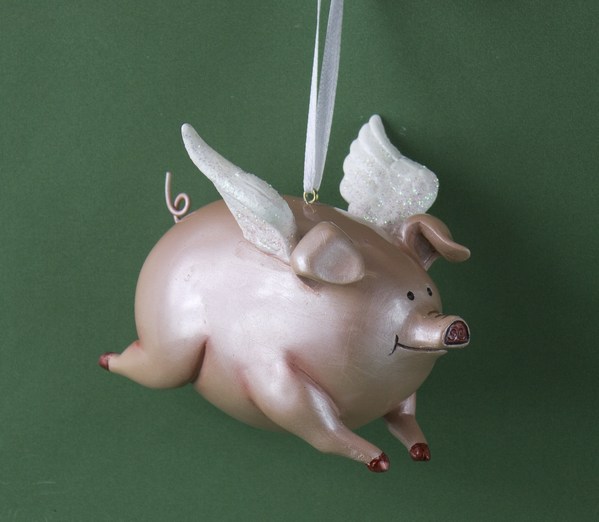 Item 483645 Flying Pig Ornament