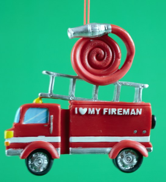 Item 483766 I Love My Fireman Ornament