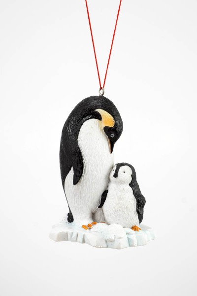 Item 483842 Penguin With Baby On Ice Ornament