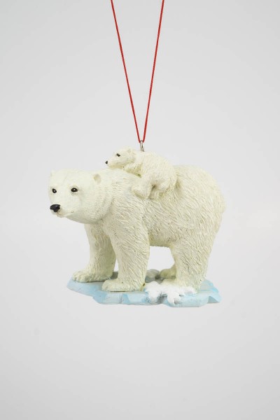 Item 483844 Polar Bear With Baby Ornament