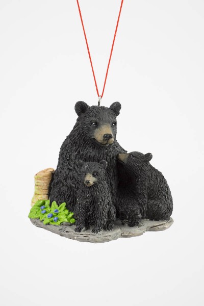 Item 483847 Black Bear With Cubs Ornament