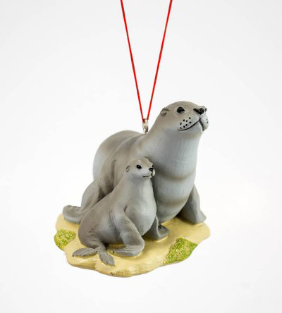 Item 483850 Sea Lion With Baby Ornament