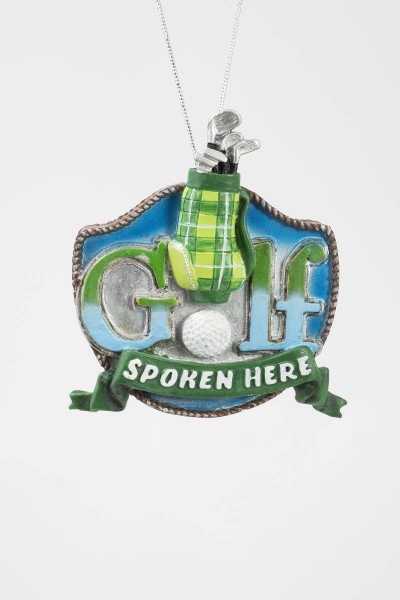 Item 483882 Golf Spoken Here Ornament