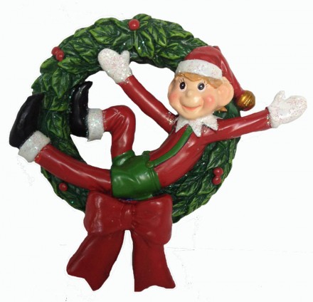 Item 483934 Pixie In Wreath Ornament