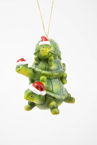 Item 483957 Turtles With Santa Hats Ornament