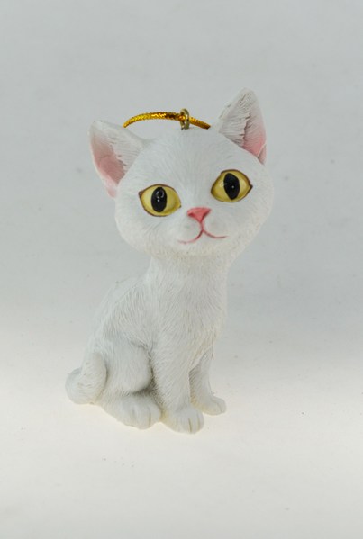 Item 484052 White Cat Ornament