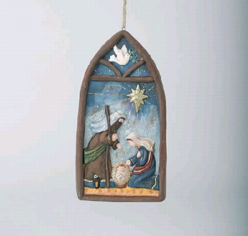 Item 495798 Nativity Plaque Ornament