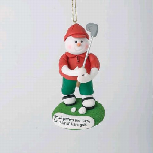 Item 495836 Golf Snowman Ornament