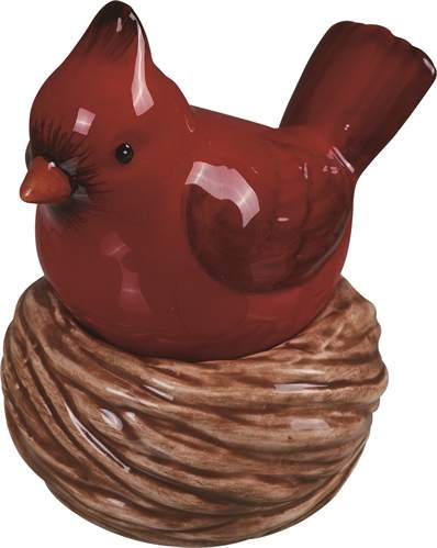 Item 501113 Cardinal On Nest Salt & Pepper Shakers Set