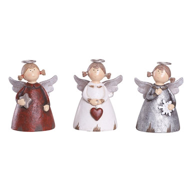 Item 501197 Angel With Star/Heart/Snowflake Figure