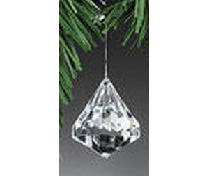 Item 501202 Small Clear Faceted Jewel Ornament