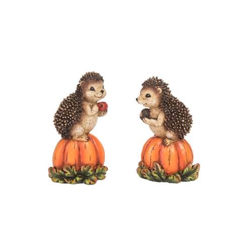 Item 501708 Hedgehog On Pumpkin Figure