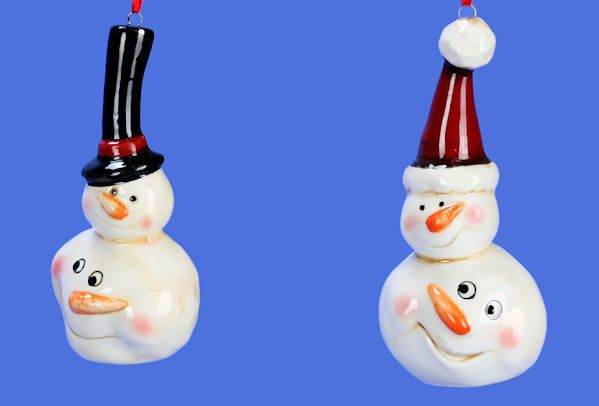 Item 505039 Snowman With 2 Faces Ornament