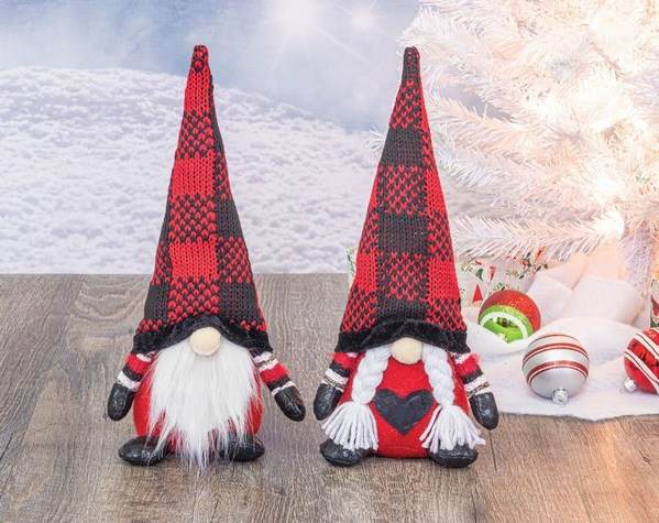 Item 509386 Winter Red Gnome Sitter