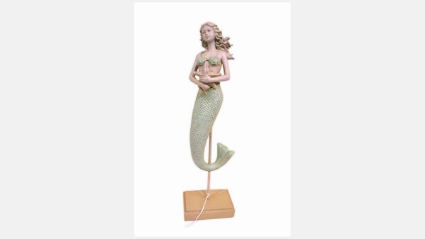 Item 516018 Sea Green Mermaid On Stand Sit