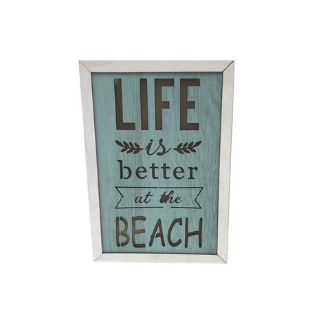 Item 516394 LED Life Is Better At The Beach Block Sign