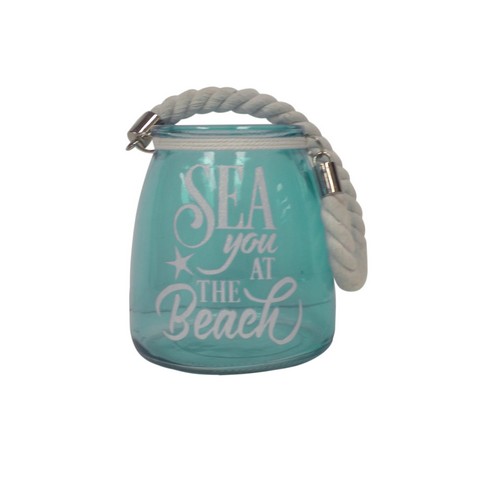 Item 516421 Sea You At the Beach Jar With Rope Sit Around