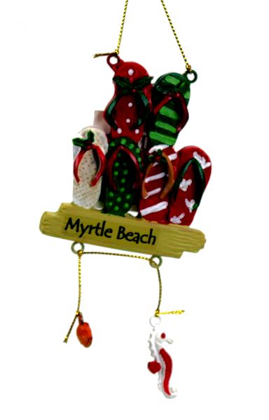 Item 524028 Myrtle Beach Flip Flops Ornament