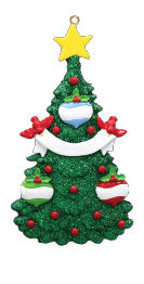 Item 525014 Christmas Tree Family of 3 Ornament